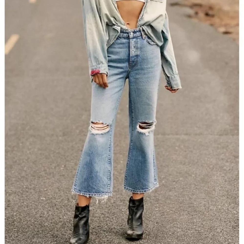 Free People We The Free Ranger Wide Leg Crop Jeans Size 26